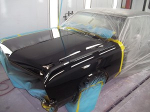 black car paint on a classic '67 Chevelle