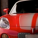 shiny red car
