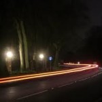 blurred lights at night
