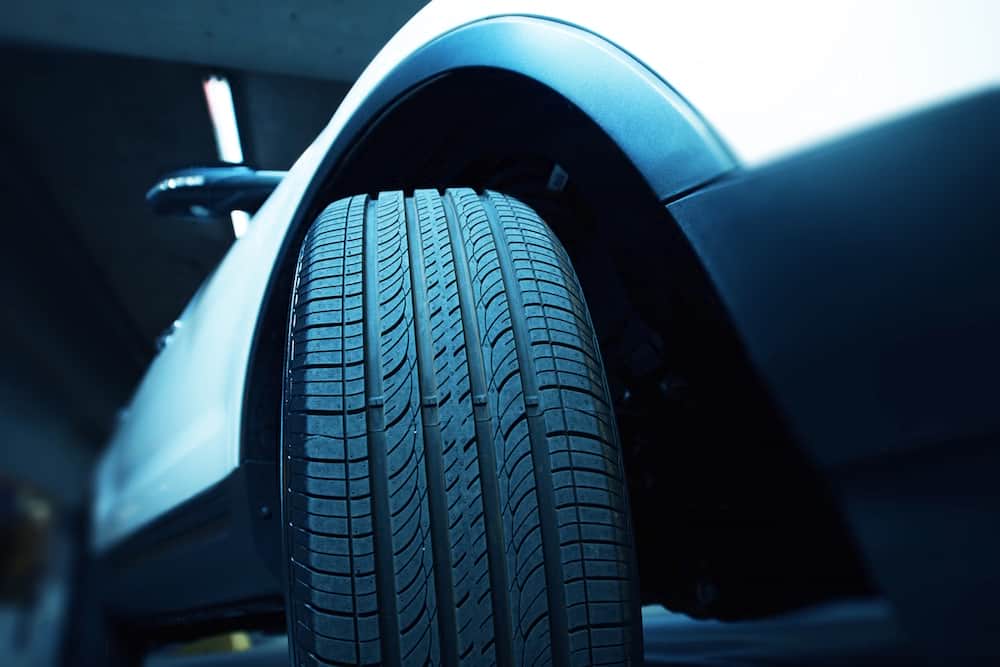 Tire Tread Up Close on Car