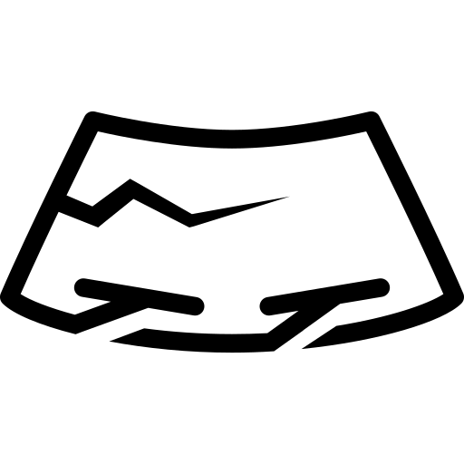 Crack reaching edge icon